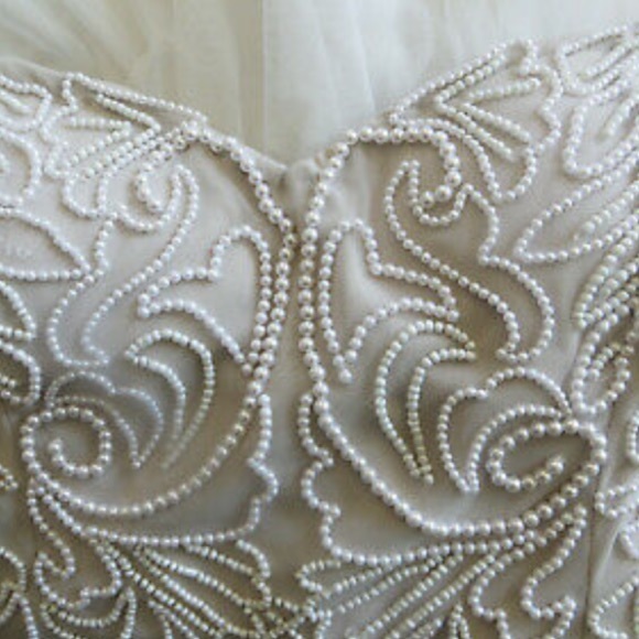 Adrianna-Papell beaded strapless long gown - Picture 4 of 6